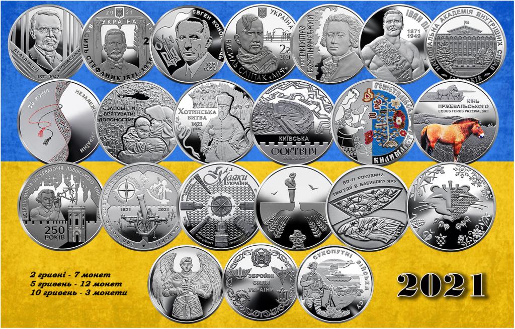 Купить монеты украины. Набор юбилейных монет Украины. Годовой набор монет Украины 2023. Украинские юбилейные монеты. Монеты Украины 2021.