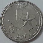 США 25 центов 2004 года, Техас
