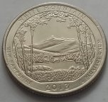 США 25 центов 2013 г. Национальный лес Белые горы. Нью-Гэмпшир. P.