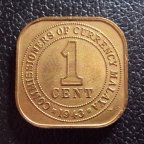 Британская Малайя 1 цент 1943 год.