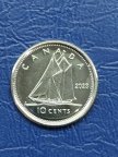 Канада 10 центов 2023г ,Карл III , лот 2880 .