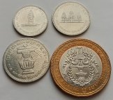 Камбоджа. 4 разные монеты. 