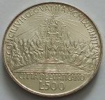 Ватикан 500 лир 1962 г.  Второй Ватиканский собор. Серебро. Большая монета. 