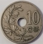 Бельгия 10 сантимов 1902 года (BELGIQUE)