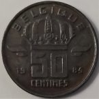 Бельгия 50 сантимов 1985 года (BELGIQUE)