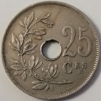 Бельгия 25 сантимов 1923 года (BELGIQUE)