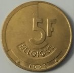 Бельгия 5 франков 1986 года (BELGIQUE)