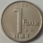Бельгия 1 фpанк 1998  года (BELGIE)