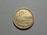 Турция 5.000 лир 1998 года/диаметр 19.48 мм/