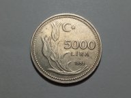 Турция 5.000 лир 1993 года/диаметр 28.5 мм/