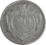 Австрия, 20 геллеров, 1895
