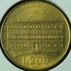 Италия 200 лир 1990 года. 100 лет со дня основания Государственного Совета.