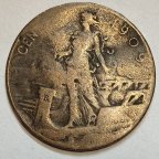 Италия 5 чентезимо 1909 год. 