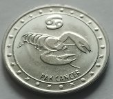 Приднестровье 1 рубль 2016 г. Знаки зодиака. Рак.