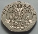 Великобритания 20 пенсов 2003 г. 