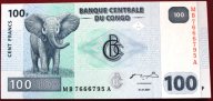 Конго !! 100 франков 2007 года !!! UNC !!