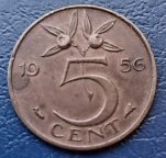 Нидерланды 5 центов 1956 год
