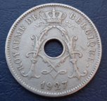 Бельгия 10 сантимов 1927 год. BELGIQUE