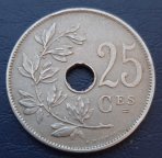 Бельгия 25 сантимов 1929 год. BELGIQUE