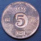 Швеция 5 эре 1955 год