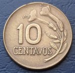 Перу 10 сентаво 1973 год
