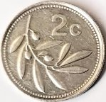 Мальта 2 цента 1995 года