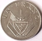 Руанда 1 франк 1985 года UNC