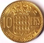 Монако 10 франков 1951 года 