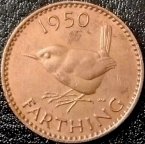 Великобритания 1 фартинг 1950  года