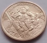 США 1 доллар 2025 г. Техас. Космический центр Джонсона. Американские инновации. Р (3)