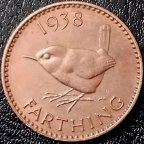 Великобритания 1 фартинг 1938  года