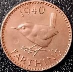 Великобритания 1 фартинг 1940  года