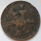 Франция 10 сантимов 1904года